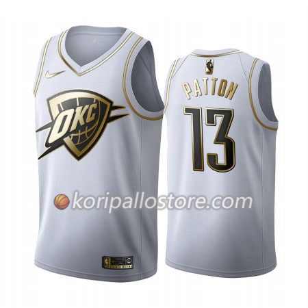 Oklahoma City Thunder Justin Patton 13 Nike 2019-2020 Valkoinen Golden Edition Miesten Pelipaidat Swingman 